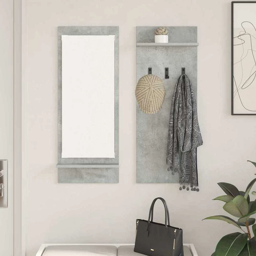 Prikabinamas paltas Sieninis Betono pilka 70 x 10 x 90 cm