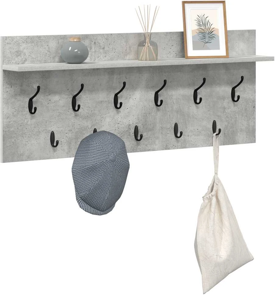 Prikabinamas paltas Sieninis Betono pilka 100 x 40 x 12 cm