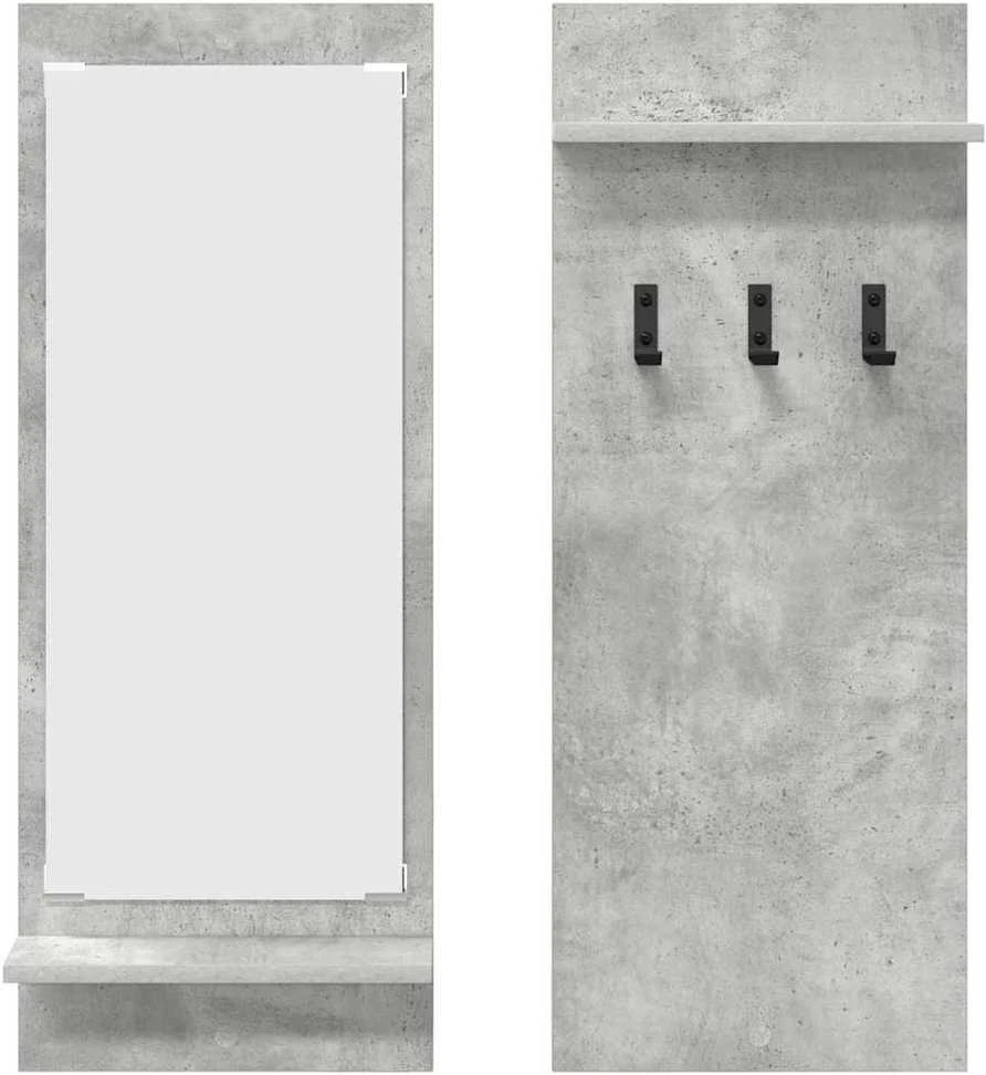 Prikabinamas paltas Sieninis Betono pilka 70 x 10 x 90 cm