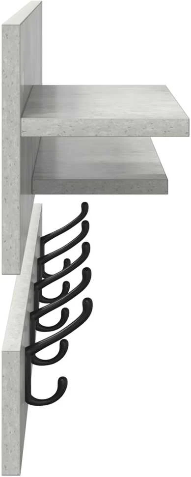 Prikabinamas paltas Sieninis Betono pilka 90 x 15 x 36 cm