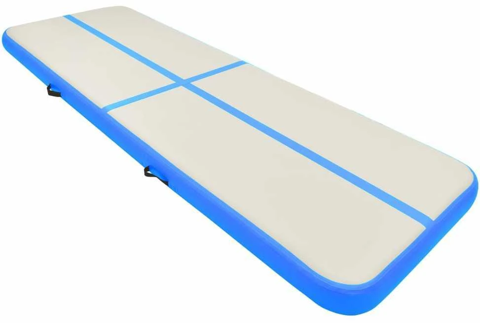 Pripučiamas gimnastikos kilimėlis, mėlynas, 400x100x15cm, PVC