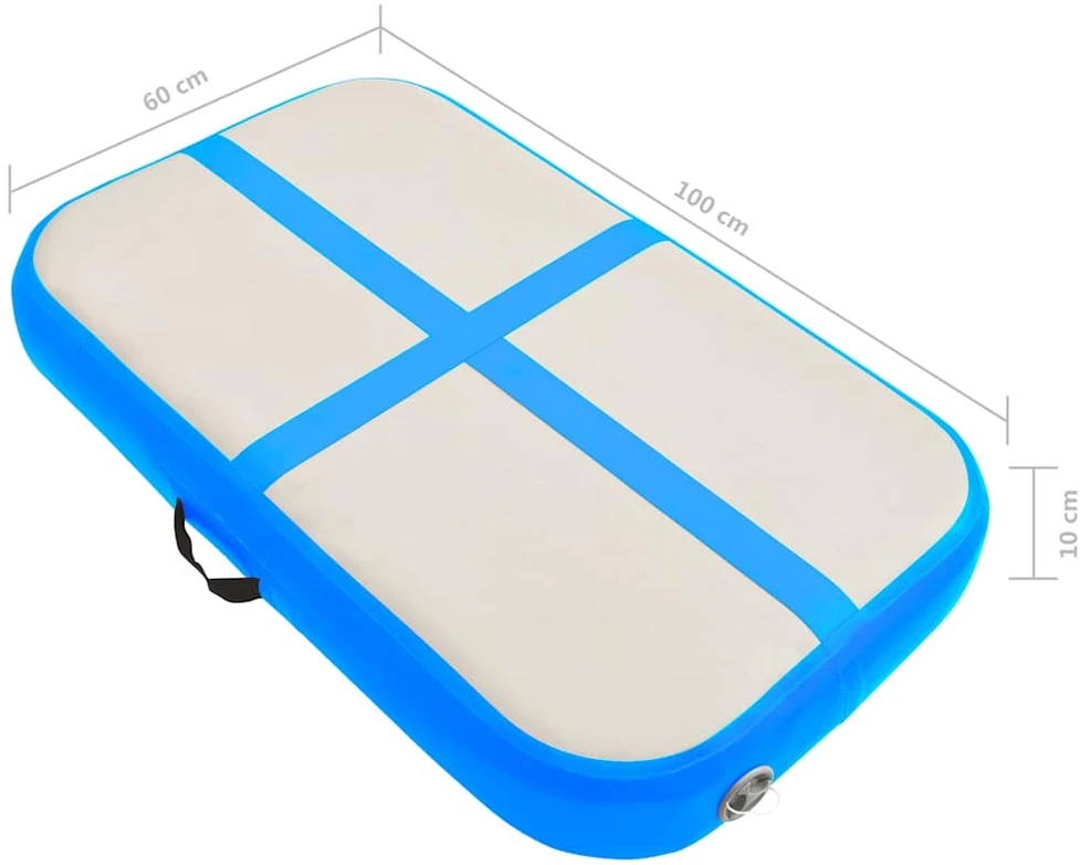 Pripučiamas gimnastikos kilimėlis, mėlynas, 60x100x10cm, PVC