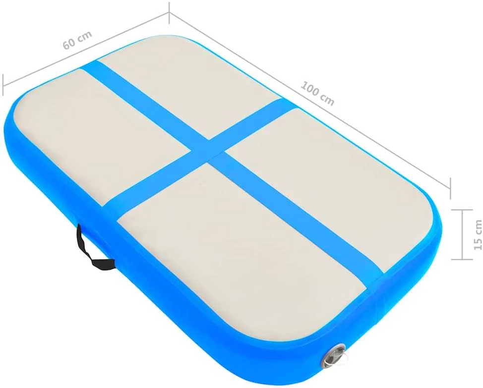 Pripučiamas gimnastikos kilimėlis, mėlynas, 60x100x15cm, PVC