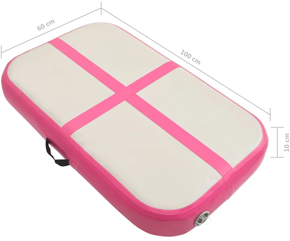 Pripučiamas gimnastikos kilimėlis, rožinis, 60x100x10cm, PVC