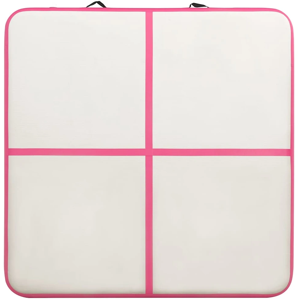 Pripučiamas gimnastikos kilimėlis, rožinis, 200x200x10cm, PVC