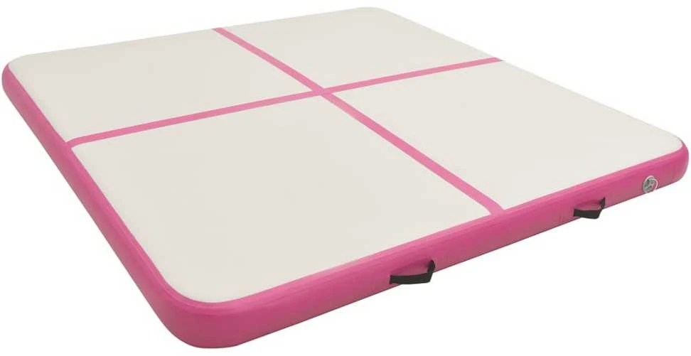 Pripučiamas gimnastikos kilimėlis, rožinis, 200x200x10cm, PVC