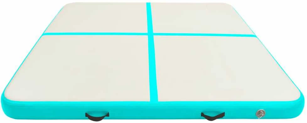 Pripučiamas gimnastikos kilimėlis, žalias, 200x200x20cm, PVC