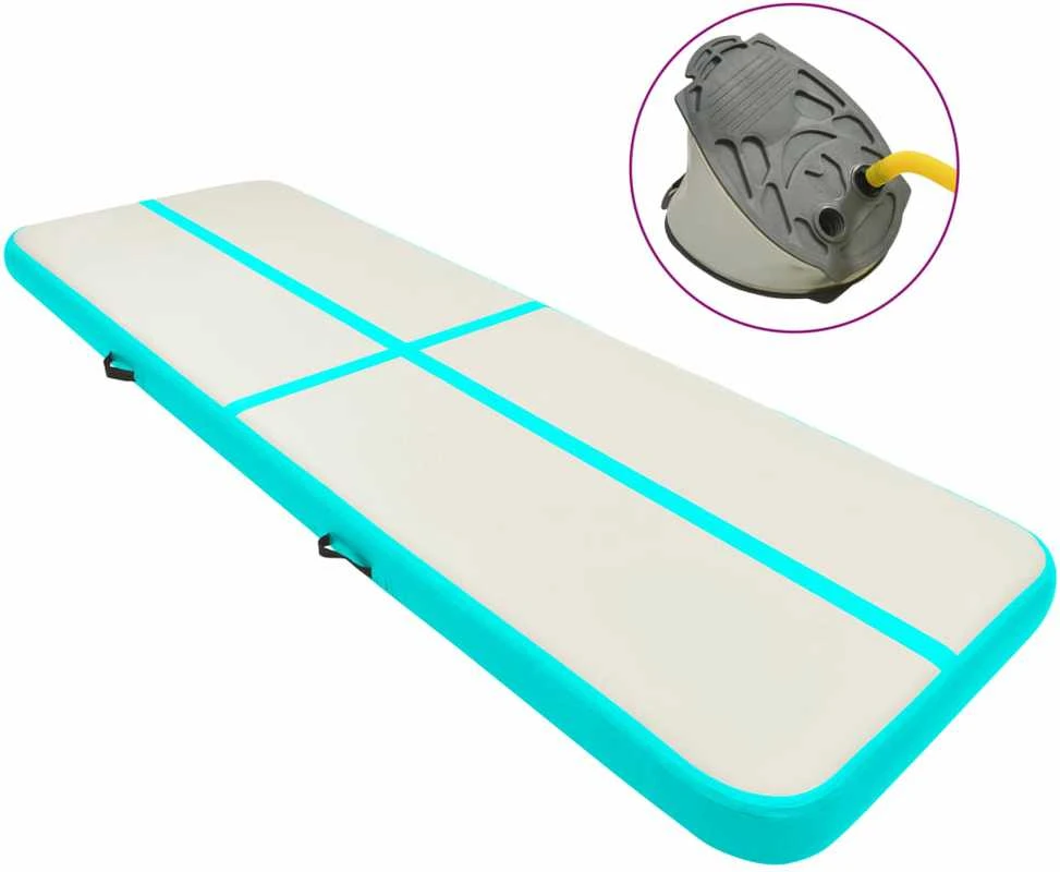 Pripučiamas gimnastikos kilimėlis, žalias, 300x100x20cm, PVC