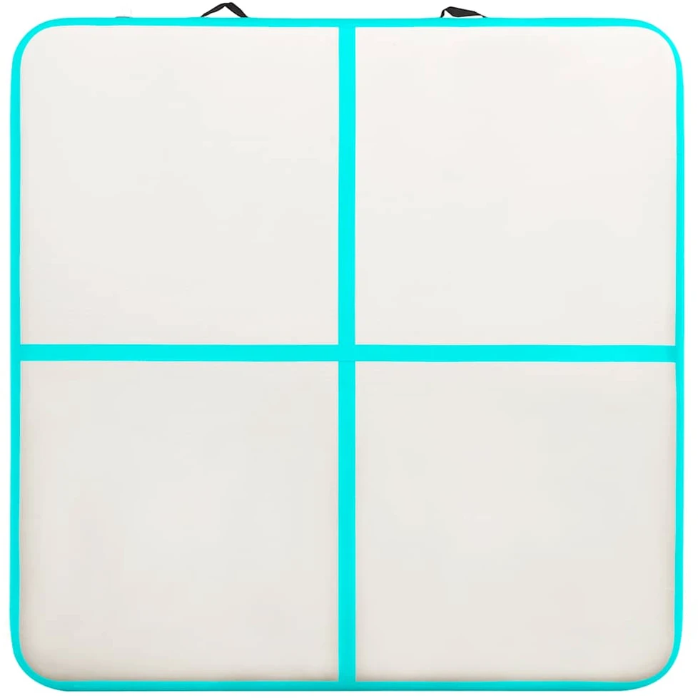Pripučiamas gimnastikos kilimėlis, žalias, 200x200x20cm, PVC