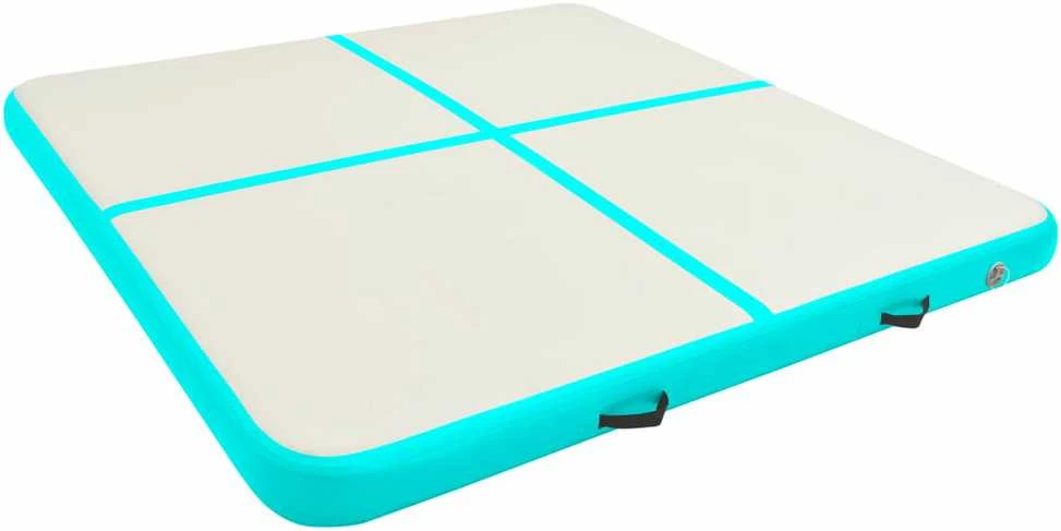 Pripučiamas gimnastikos kilimėlis, žalias, 200x200x20cm, PVC