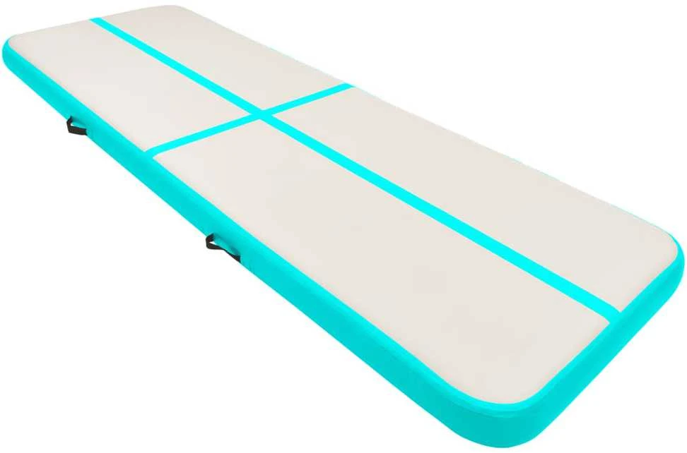 Pripučiamas gimnastikos kilimėlis, žalias, 300x100x20cm, PVC