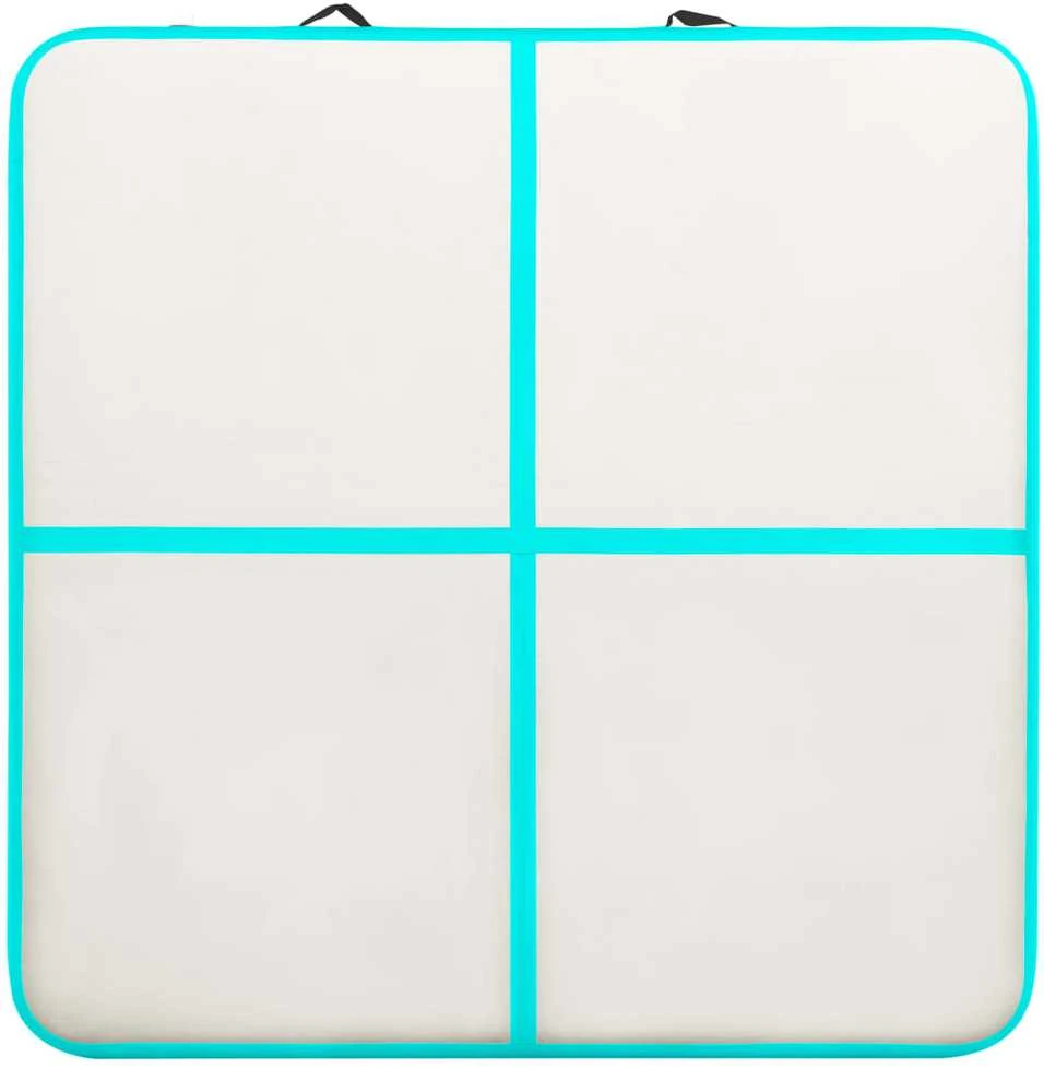 Pripučiamas gimnastikos kilimėlis, žalias, 200x200x20cm, PVC