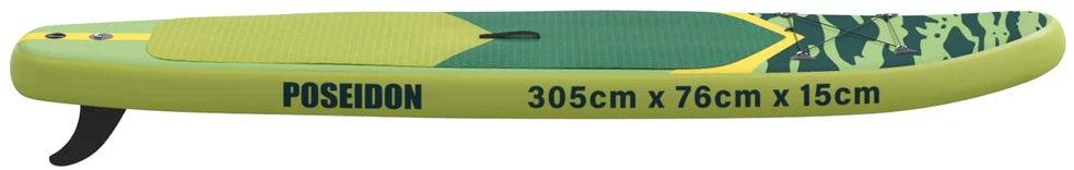 Pripučiamas Stan Up Irklas POSEIDON 305 x 76 x 15 cm Žalia