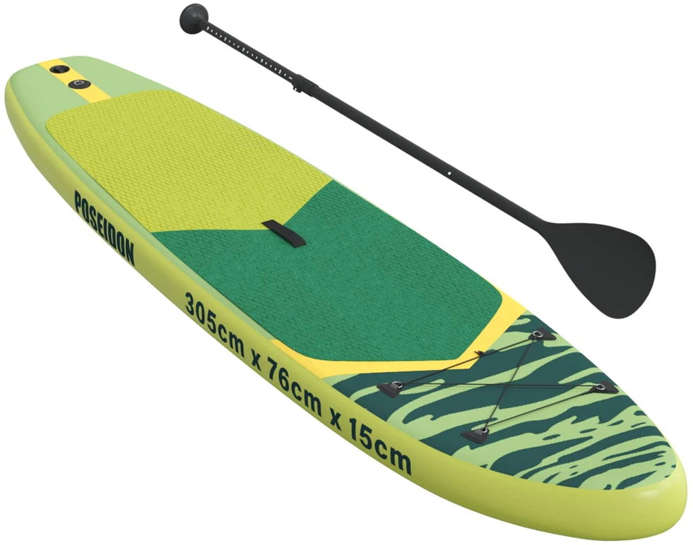Pripučiamas Stan Up Irklas POSEIDON 305 x 76 x 15 cm Žalia