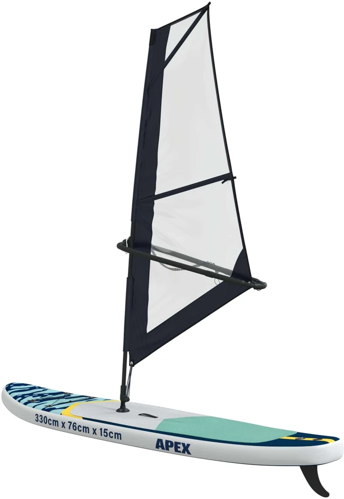Pripučiamas SUP lenta su burės APEX 330 x 76 x 15 cm Mėlyna