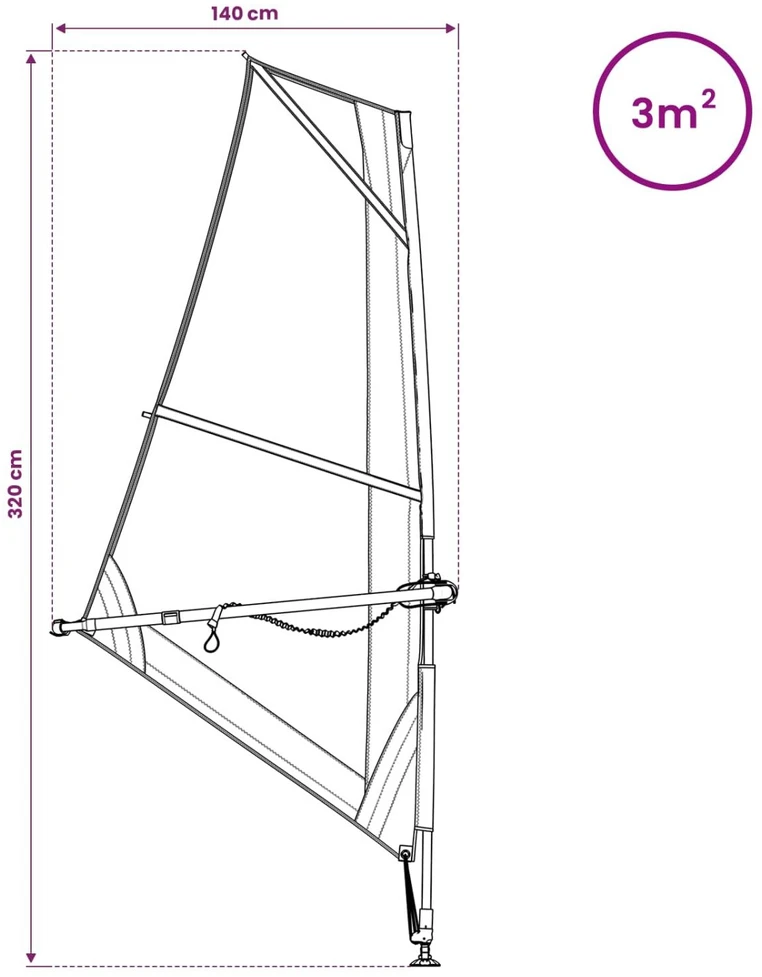 Pripučiamas SUP lenta su burės APEX 330 x 76 x 15 cm Mėlyna