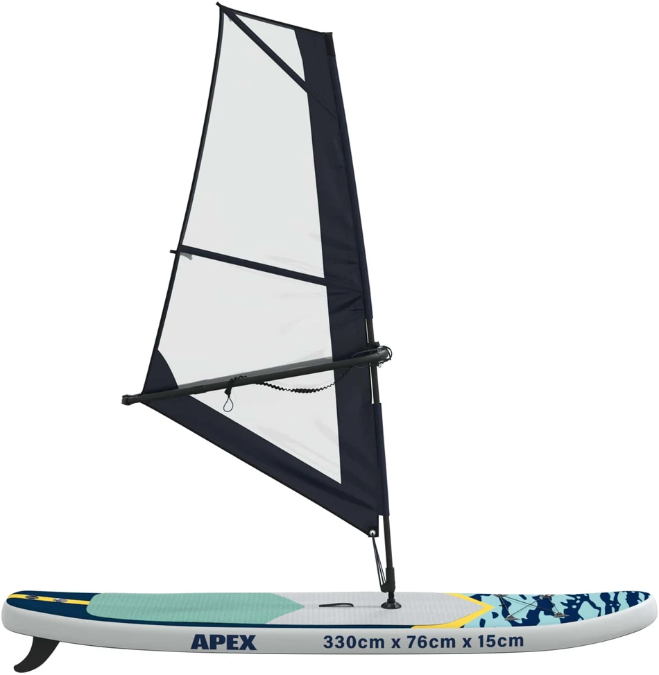 Pripučiamas SUP lenta su burės APEX 330 x 76 x 15 cm Mėlyna
