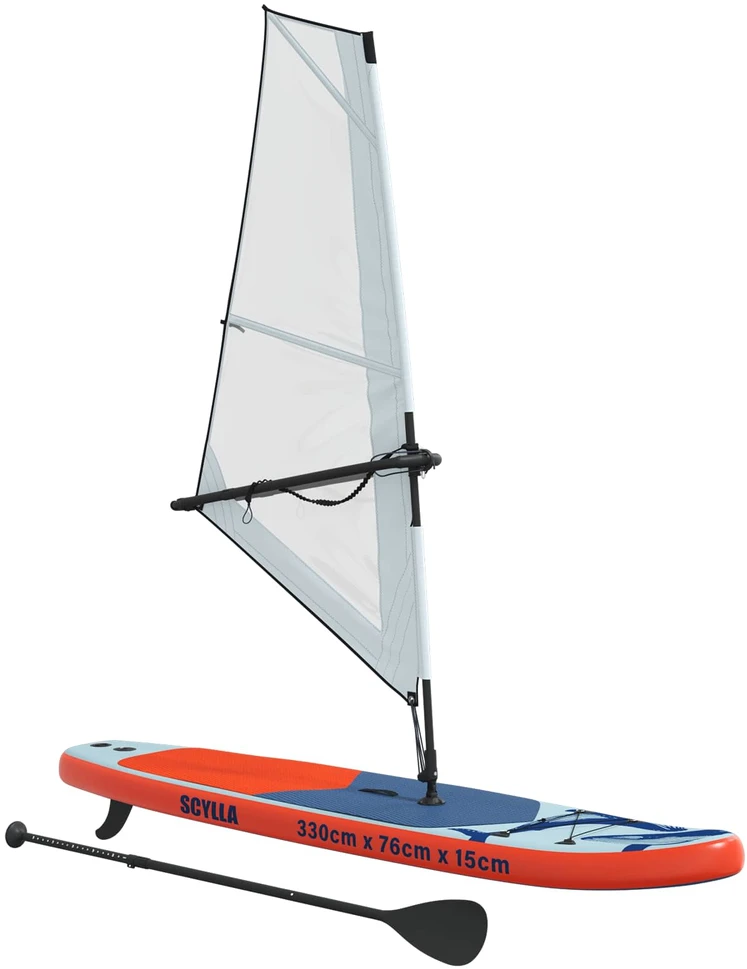 Pripučiamas SUP lenta su burės SCYLLA 330 x 76 x 15 cm Mėlyna