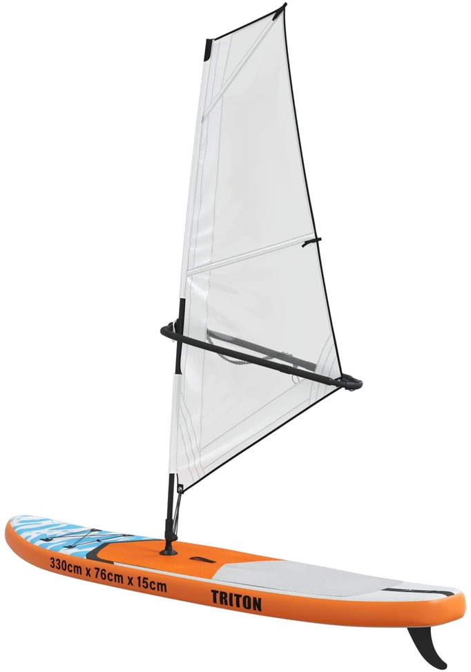 Pripučiamas SUP lenta su burės TRITON 330 x 76 x 15 cm Mėlyna