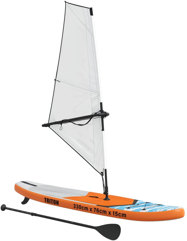 Pripučiamas SUP lenta su burės TRITON 330 x 76 x 15 cm Mėlyna