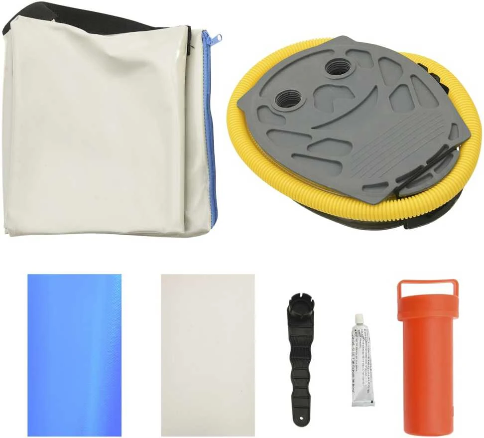 Pripučiamas gimnastikos kilimėlis, mėlynas, 400x100x15cm, PVC