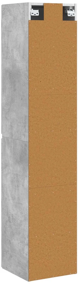 Prisegamas Vonios Spintelė Betono pilka 33 x 34,5 x 160 cm