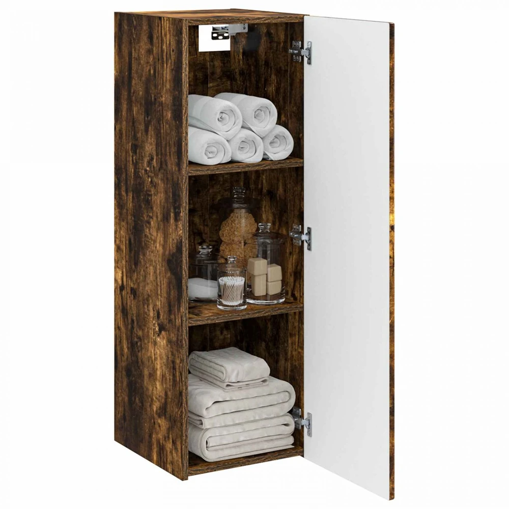 Prisegamas Vonios Spintelė Dūminio ąžuolo 33 x 34,5 x 100 cm