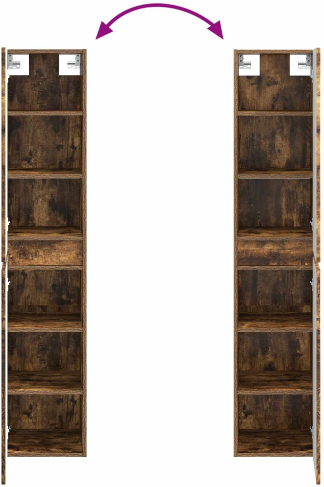 Prisegamas Vonios Spintelė Dūminio ąžuolo 33 x 34,5 x 160 cm