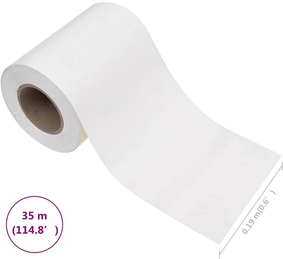 Privatumo suteikianti sodo pertvara, balta, 35x0,19m, PVC