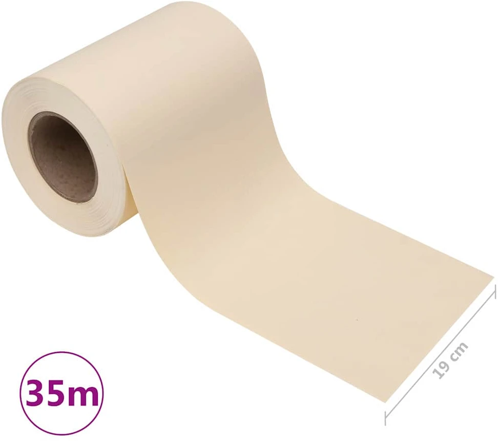 Privatumo suteikianti sodo pertvara, kreminė, 35x0,19m, PVC