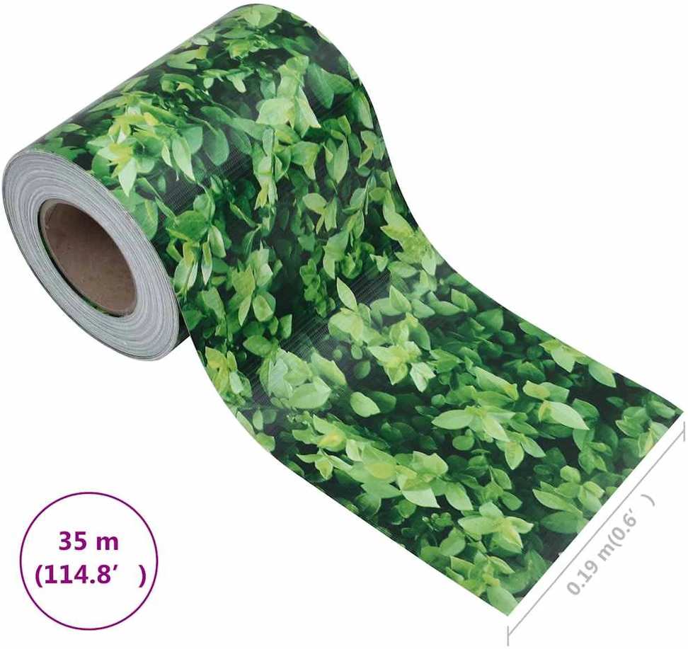 Privatumo suteikianti sodo pertvara, žalia, 35x0,19m, PVC