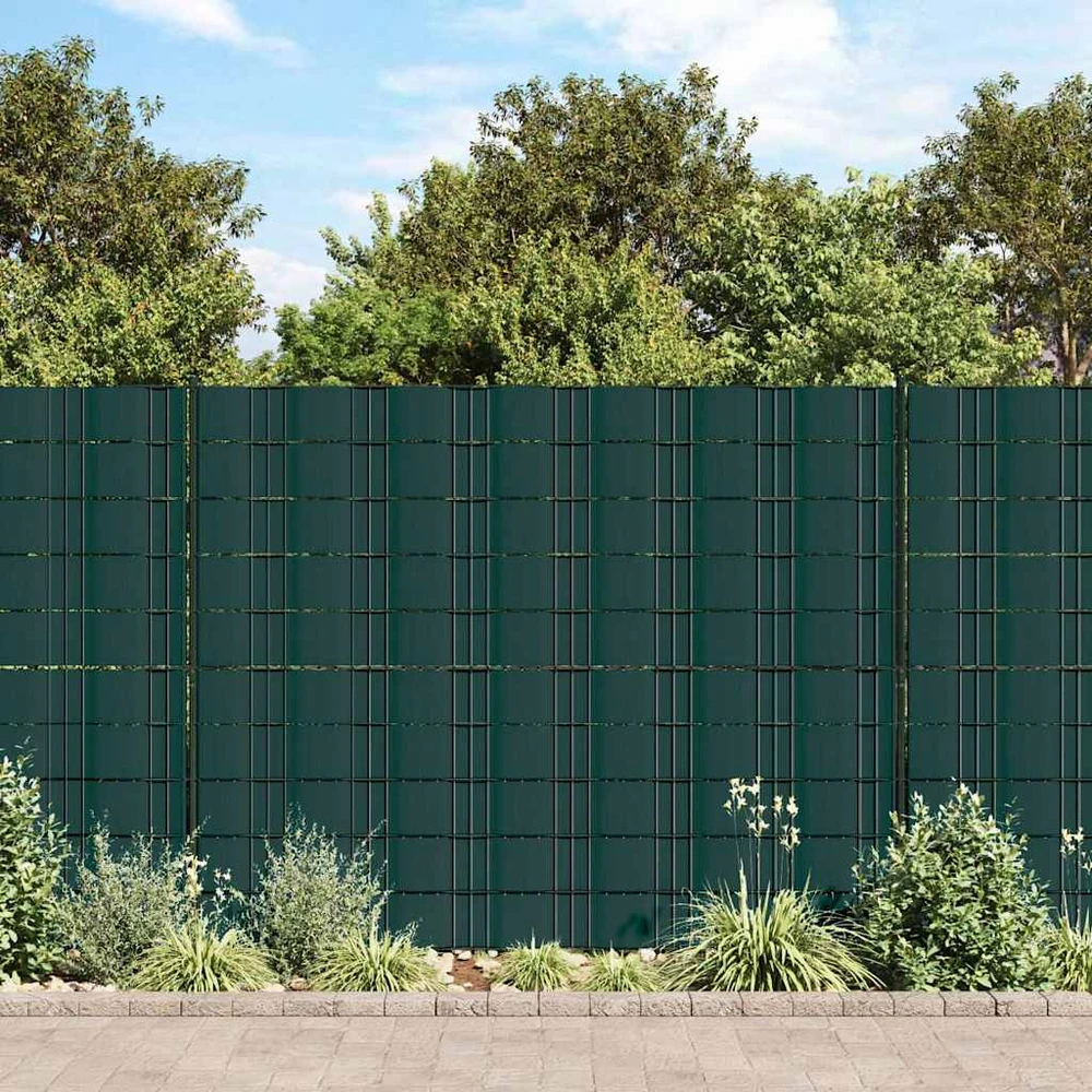Privatumo suteikiančios pertvaros, 4vnt., žalios, 35x0,19m, PVC
