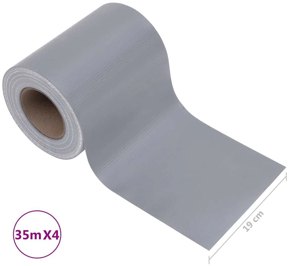 Privatumo suteikiančios pertvaros, 4vnt., pilkos, 35x0,19m, PVC
