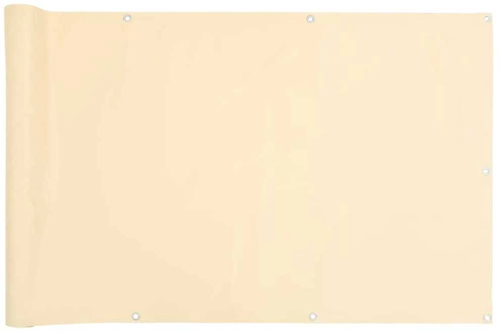 Privatumo suteikianti balkono pertvara, kreminė, 300x120cm, PVC