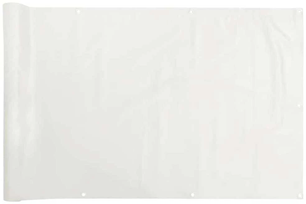 Privatumo suteikianti balkono pertvara, balta, 600x120cm, PVC