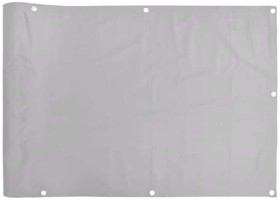 Privatumo suteikianti balkono pertvara, pilka, 600x90cm, PVC