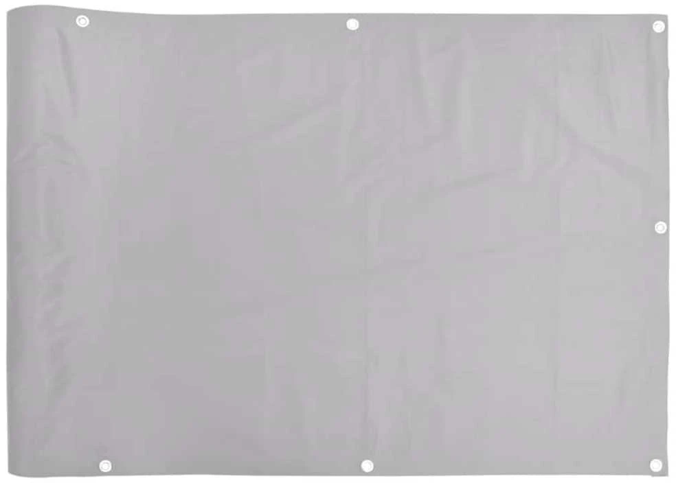 Privatumo suteikianti balkono pertvara, pilka, 400x120cm, PVC