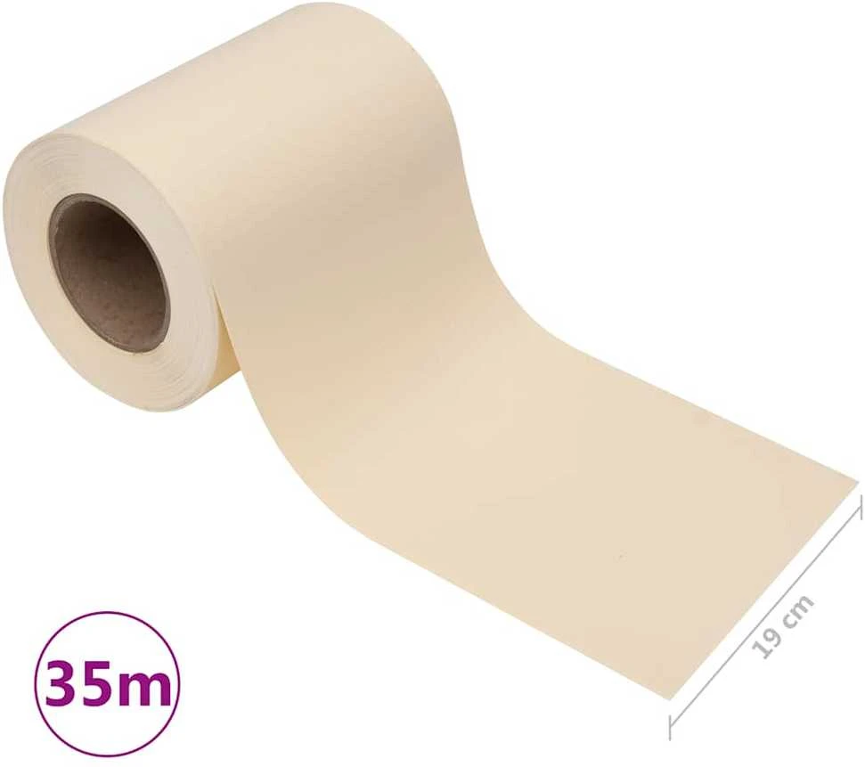 Privatumo suteikianti sodo pertvara, kreminė, 35x0,19m, PVC