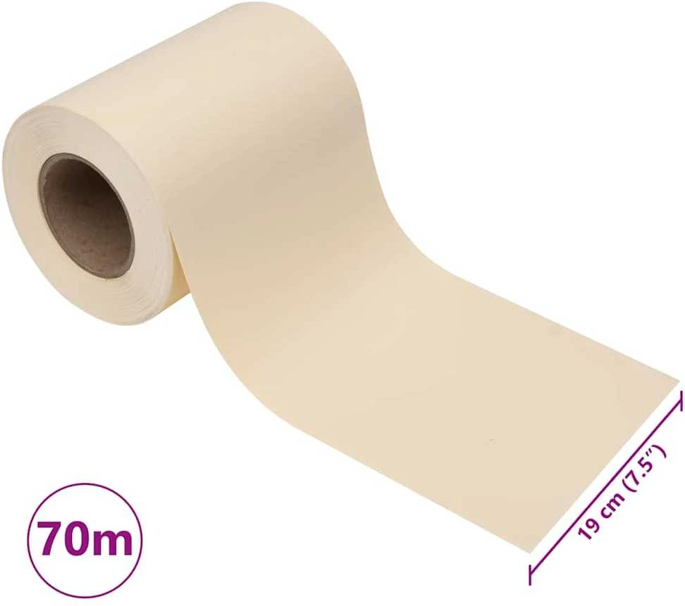 Privatumo suteikianti sodo pertvara, kreminė, 70x0,19m, PVC