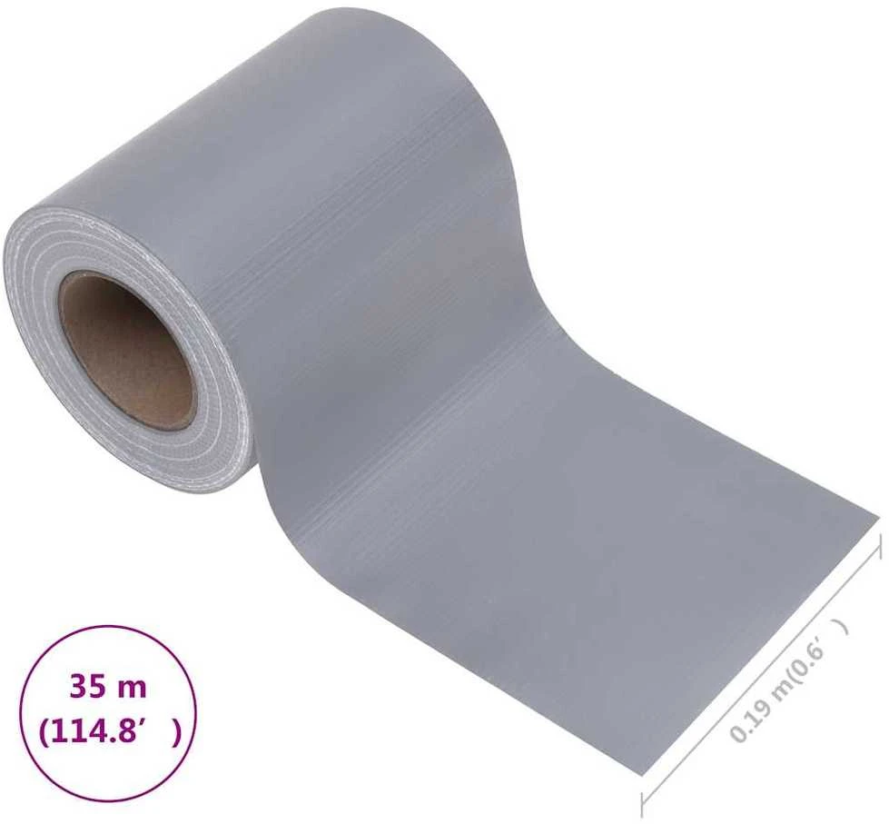 Privatumo suteikianti sodo pertvara, pilka, 35x0,19m, PVC