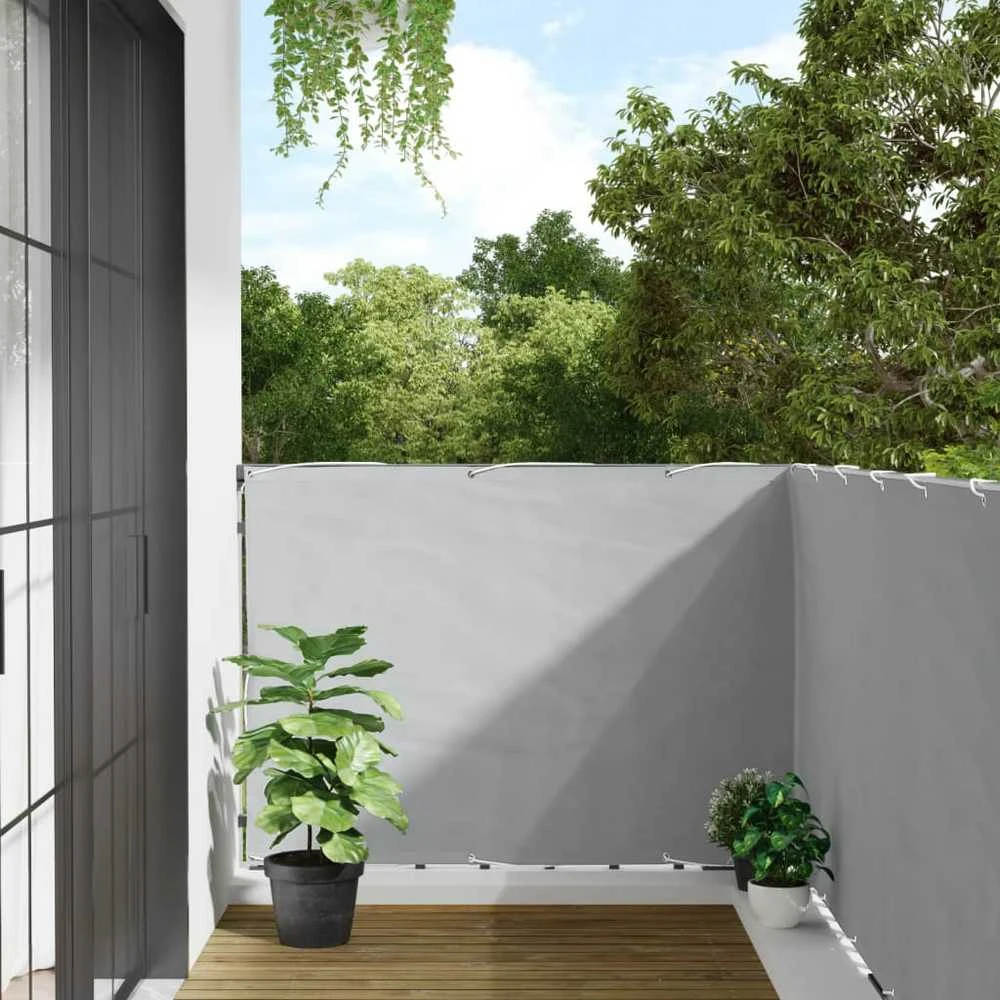 Privatumo suteikianti balkono pertvara, pilka, 400x120cm, PVC