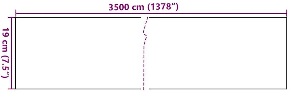 Privatumo suteikianti sodo pertvara, žalia, 35x0,19m, PVC