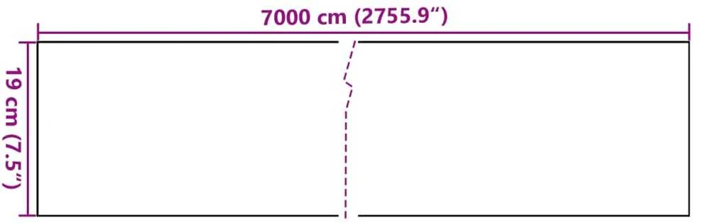 Privatumo suteikianti sodo plokštė, šv. pilka, PVC, 70x0,19m