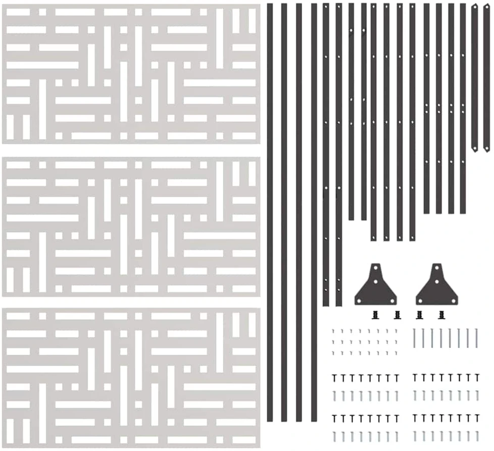 Privatumo žaliuzės 100 x 50 x 180 cm Nerūdijantis plienas
