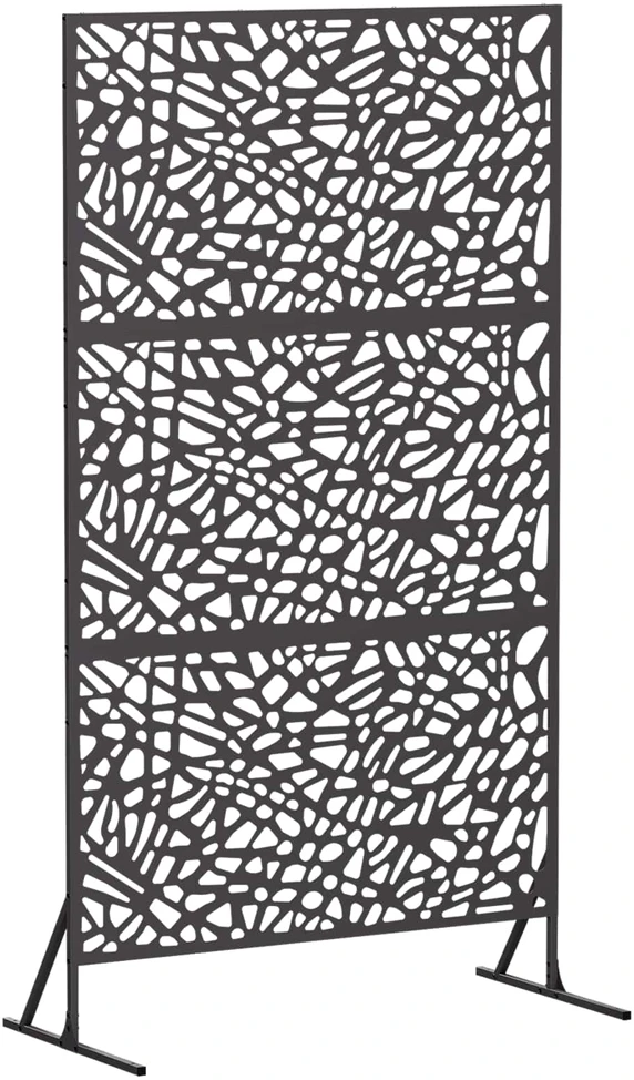 Privatumo žaliuzės 100 x 50 x 180 cm Plienas Juoda