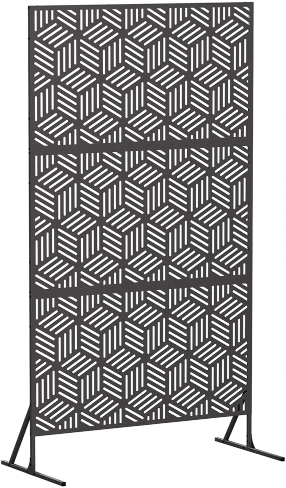 Privatumo žaliuzės 100 x 50 x 180 cm Plienas Juoda