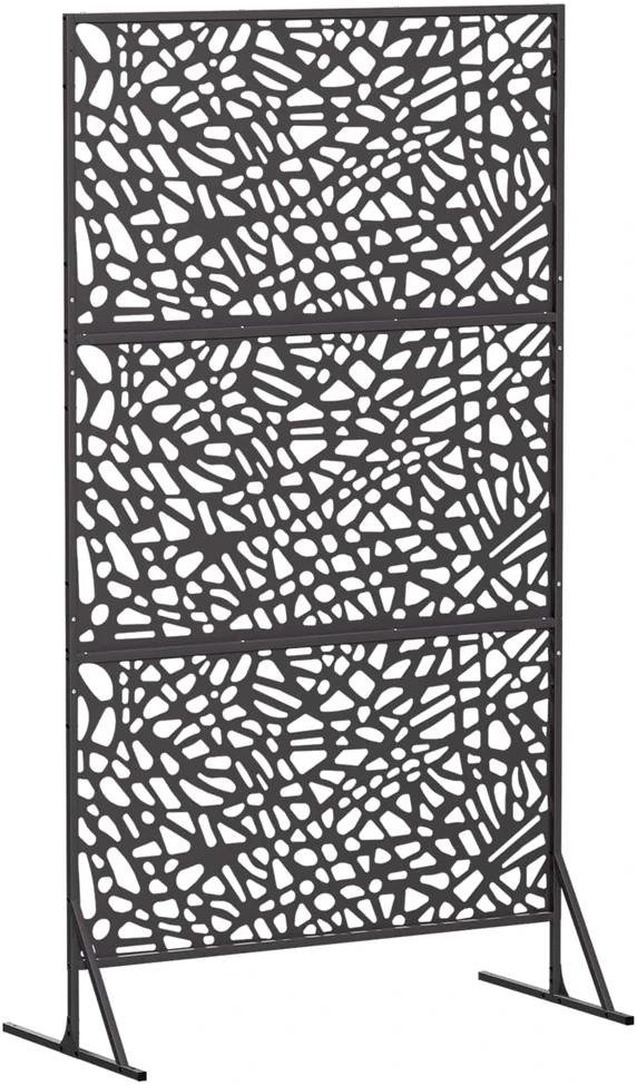 Privatumo žaliuzės 100 x 50 x 180 cm Plienas Juoda