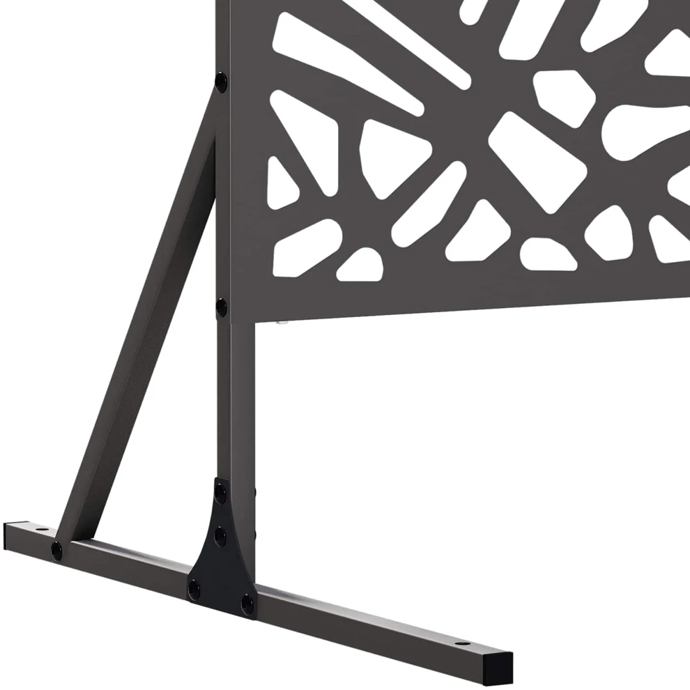 Privatumo žaliuzės 100 x 50 x 180 cm Plienas Juoda