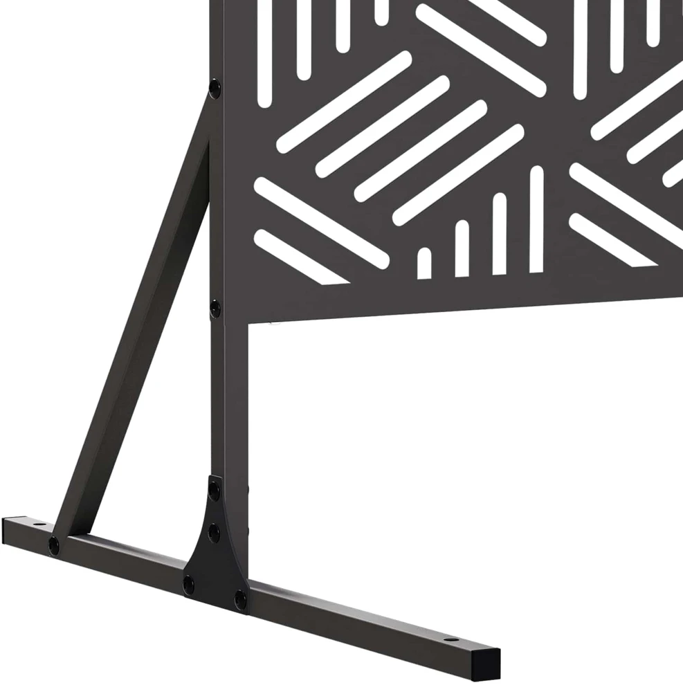 Privatumo žaliuzės 100 x 50 x 180 cm Plienas Juoda