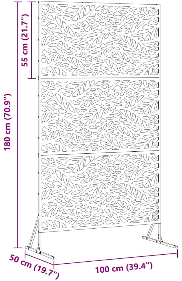 Privatumo žaliuzės 100 x 50 x 180 cm Plienas Alyvuogių žalia